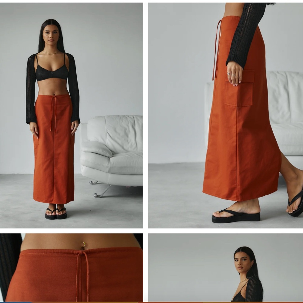 Charcoal midi skirt - Picture 2 of 7